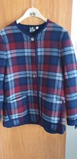 Trachtenjanker blau-rotes Karo Gr. 38, Walkjanker, sehr guter Zustand