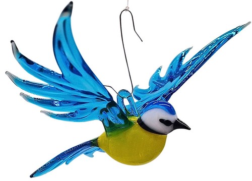 Hängevogel blaumeise fliegend - hängevogel,