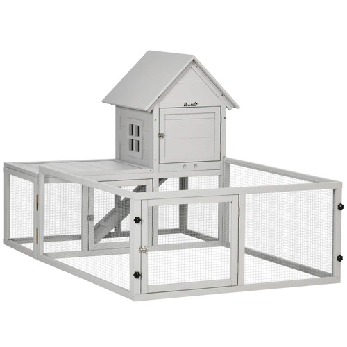 Pawhut kaninchenstall aus holz - kaninchenstall,