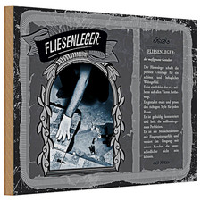 Holzschild Berufe 30x20cm Fliesenleger maßgenauer Gestalter