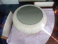 ERCO Wandspiegel beleuchtet Acryl Eisglas Rund funktioniert 60er - 70er Jahre