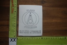 Alter Aufkleber Reise Stadt Hotel HiFi Musik KLANG PYRAMIDE M. Orthen AACHEN