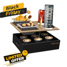 Triple K&S Couchbutler Bambus Snacktablett Sofatablett Frühstück Tablett Gesche