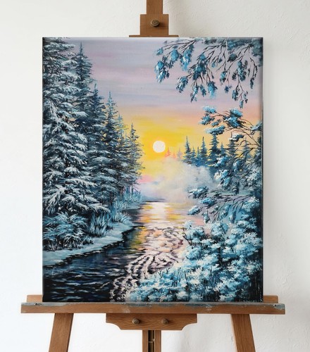 Landschaft gemälde 60cm - gemälde, 50/60cm