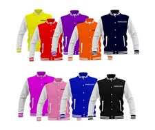 Personalisierte Herren Varsity Jacke College Letterman Jacke Wolle mit Echtleder