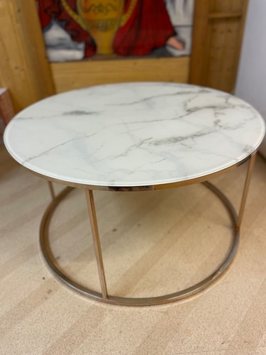 Westwing marmortisch rund neu - marmortisch,