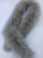 Pelzschal Pelzkragen Blaufuchs Graubeige Federleicht  Geschenkidee 80 Cm