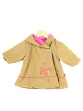 KENZO Kinder Steppmantel Gr. 74 Gold Casual Kapuze Stickerei