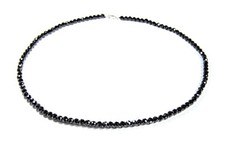 Halskette Edelstein Spinell facettiert Kugelform Ø3 mm 925 Silber Verschluss