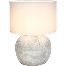 Tischlampe E27, Modern, Elegant, Schön Ancient Secrets – Creme/Grau, 38 cm