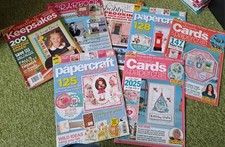 Bastel Zeitschriften + MATERIAL, Scrapbooking,Diamont Painting, Stanzen, Stempel