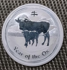 1 OZ  Silber Lunar II Ochse