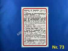 Aufkleber Reifenwechsel bei Luftfederung Mercedes Daimler Benz Oldtimer W109W112