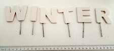 Dekoration Weihnachten Weihnachtsdeko Buchstaben Stecker Holz Winter Weiß