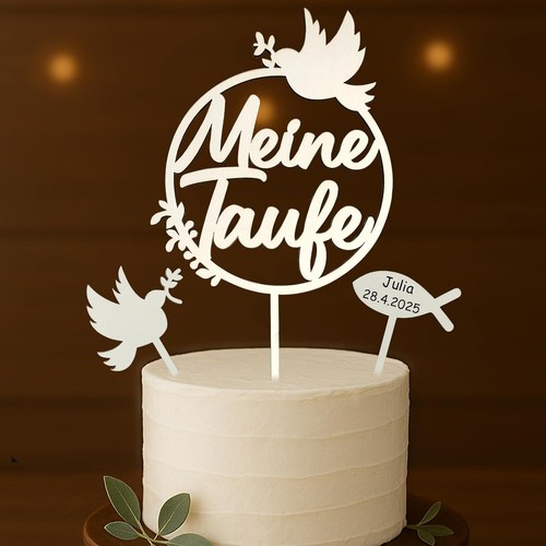 Cake topper taufe stück - topper, 3