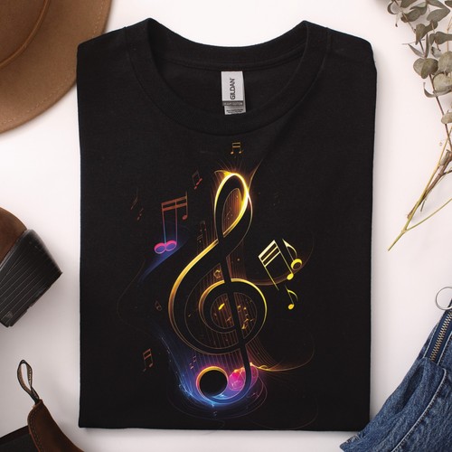 Musik shirt unisex neon - -,