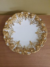 Meissen Prunkteller,Schale,Blumenmalerei mit Gold.1.Wahl,Knaufzeit (03-010621)