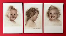 3 x Künstler AK von LOTTE HERRLICH um 1930 Kinderköpfe Baby Porträt     ( 151644