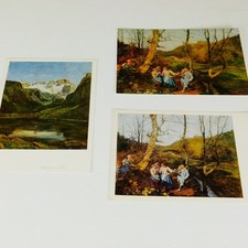 3 Kunstkarten - Ferdinand Georg Waldmüller - Postkarten, vmtl 60er Jahre
