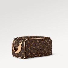 Louis Vuitton Kulturbeutel Kulturtasche Dopp Kit Poche Toilette Braun