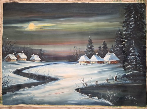 Vintage 1979 ölgemälde - vintage,