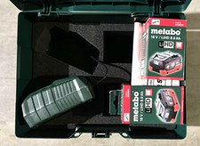 Metabo 18V Ersatzakku + Ladegerät Basic-Set 2 x LiHD 8,0 Ah ASC Ultra + MetaLoc