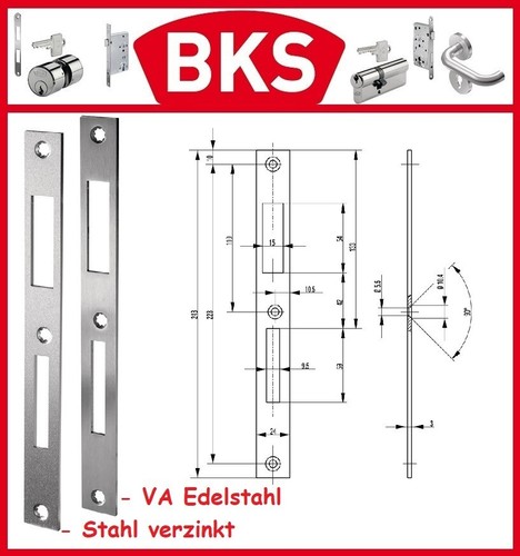 Bks tür schliessblech 243 - 243, x