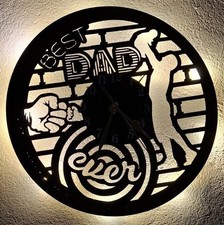 Handgemachte Wanduhr aus Schallplatte mit LED Beleuchtung | leises Uhrwerk