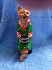 witzige  Katzenfigur aus Holz,  aus Sammlung, ca 26 cm hoch