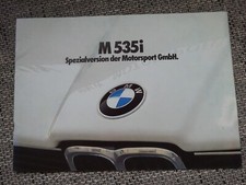 BMW M 535i E12 Prospekt Brochure 1980 Deutsch German selten rare