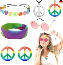 CIYIN Hippie Kostüm Set, 6