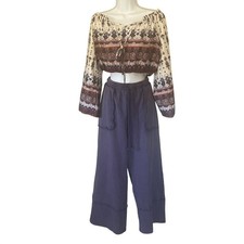 Blue Velvet Womens Wide Leg