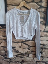 NEU 39,95 ❤️ STREET ONE Crop Kurze STRICKJACKE Gr. 42 Ajour MUSTER WEISS  ❤️