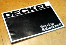 Serviceheft Scheckheft DECKEL - Fräsmaschine - ORIGINAL