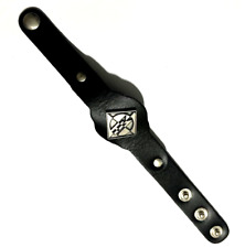 Machine Head Bracelet Leather With Logo Pewter Alchemy Poker Heartrock