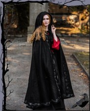 Mittelalter Wollumhang mit Stickerei - Alma  Leonardo Carbone