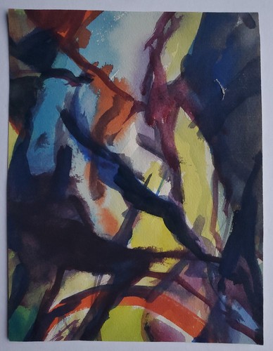 Gemälde aquarell abstrakt - gemälde,