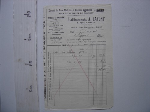 Rechnung 1880 lafont - 1880, bacque