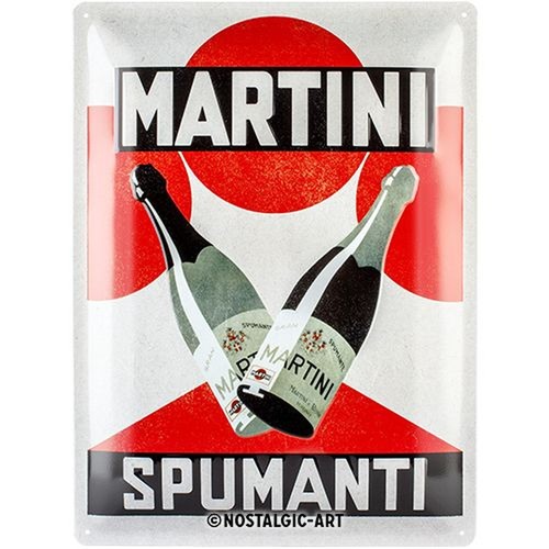 Relief blechschild martini - relief-blechschild, "martini