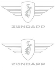 2 x Zündapp  Aufkleber 130 mm x 65 mm -viele Farben