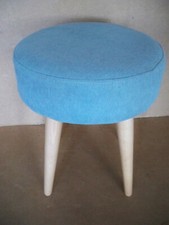 Hocker  Sitzhocker  Gutmann Factory Blaugrau Massivholzfüße