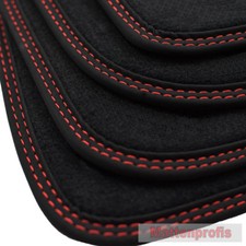 Floor mats with double seam