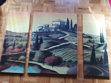 Wandbild Toscana Finka 116 x 78 cm, 3 teilig Italien Toskana Leinwandbild