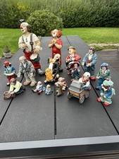 ? 14 Clown Figuren – handbemalt – Sammlerstücke – Clown-Sammlung – Dekofiguren