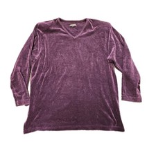 Damen Samt Pullover lila