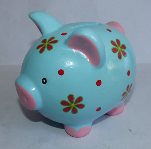 Spardose sparschwein blau rosa - spardose,