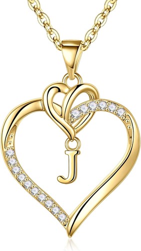 Halskette herz gold silber - silber, 14k