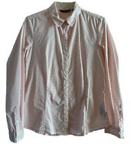 Tolle gepunktete Bluse von TOM TAYLOR, 38, Weiß mit rot-pinken Punkten, Stretch