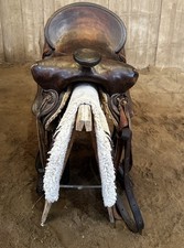 Westernsattel Simco Braun Leder Gebraucht Guter Zustand