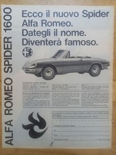 Alfa Romeo Duetto Spider Pininfarina, il nome, Werbung advert pubblicità, 1966